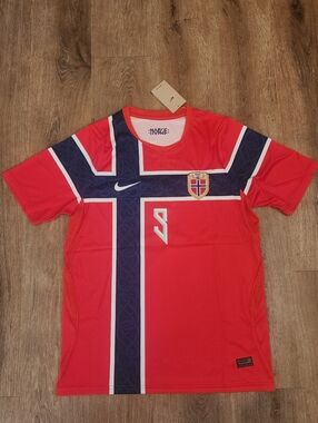 Erling Haaland  #9 Norway Soccer Football Kit Red Mens Brand New